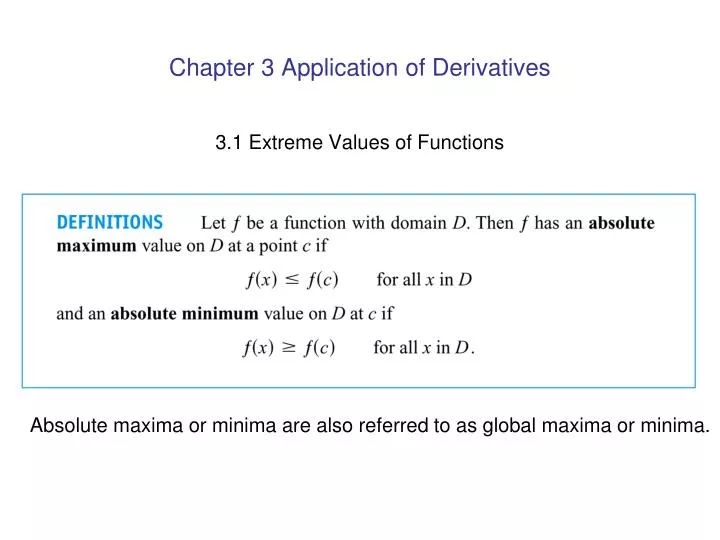 chapter 3 application of derivatives