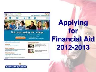 Applying for Financial Aid 2012-2013