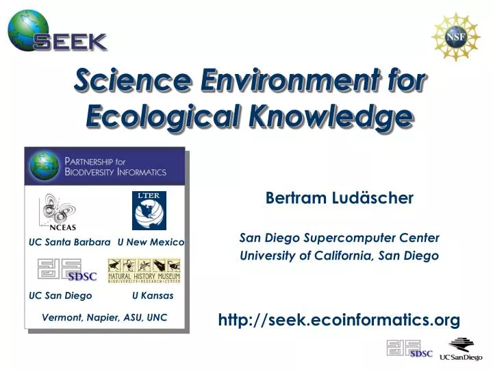 science environment for ecological knowledge