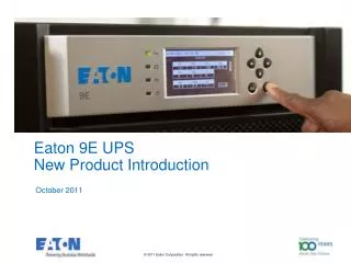 Eaton 9E UPS New Product Introduction