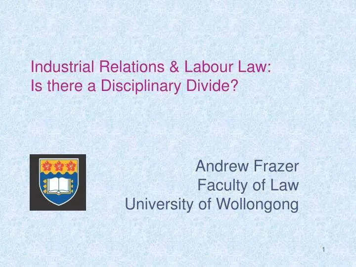 industrial relations labour law is there a disciplinary divide