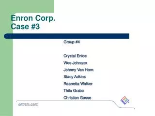 Enron Corp. Case #3