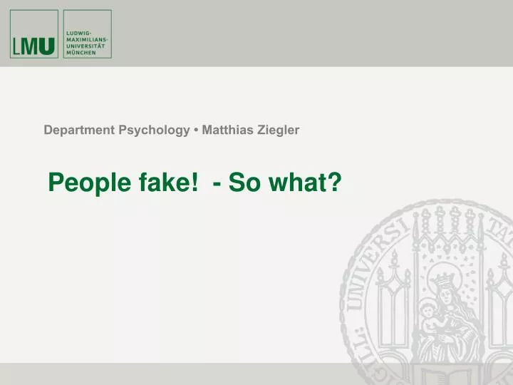 department psychology matthias ziegler