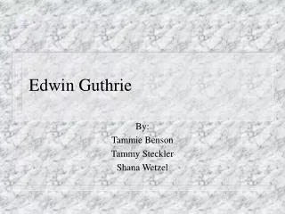 Edwin Guthrie