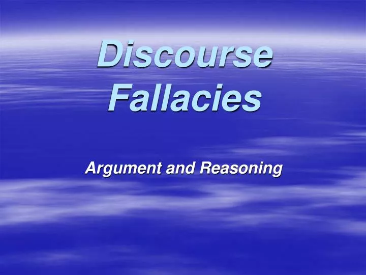 discourse fallacies