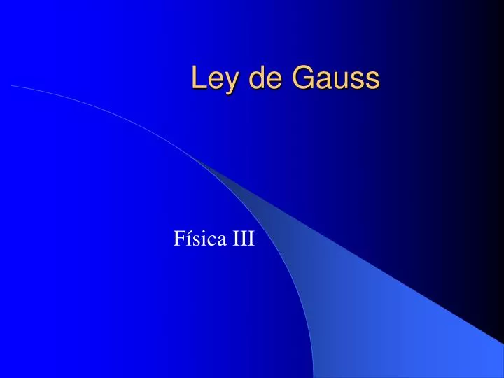 ley de gauss
