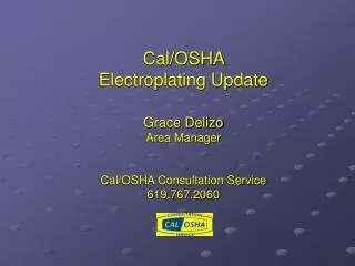 Cal/OSHA Electroplating Update