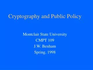 Cryptography and Public Policy