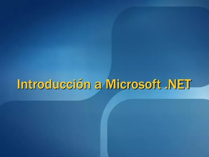 introducci n a microsoft net
