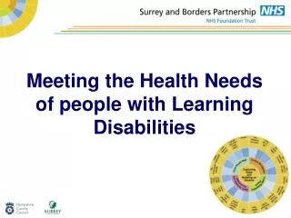 Meeting the Health Needs of people with Learning Disabilities