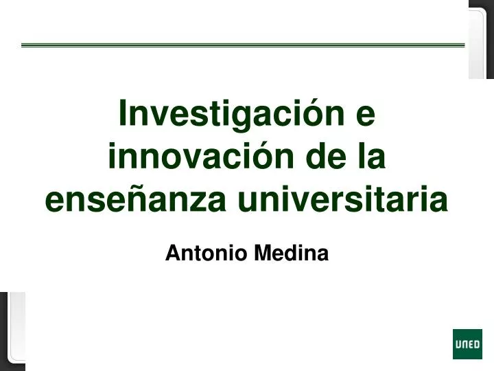 investigaci n e innovaci n de la ense anza universitaria