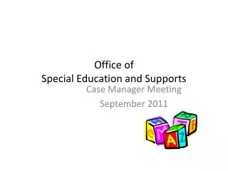 Office of Special Education and Supports