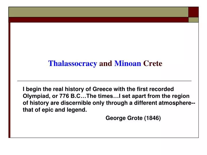 thalassocracy and minoan crete