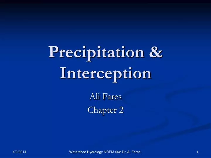 precipitation interception