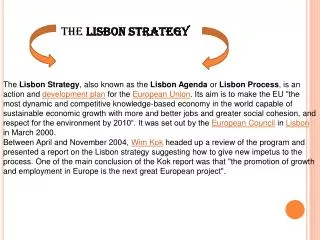 The Lisbon Strategy
