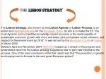 The Lisbon Strategy - slide 1
