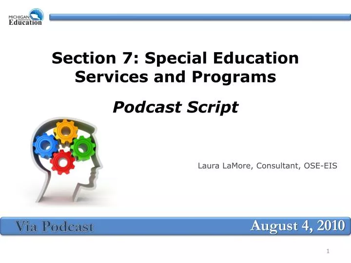 section 7 special education services and programs podcast script