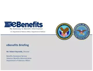 Mr. Robert Reynolds, Director Benefits Assistance Service Veterans Benefits Administration Department of Veterans Affai