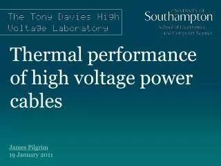 Thermal performance of high voltage power cables