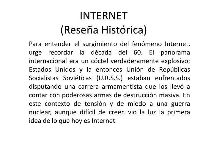 internet rese a hist rica