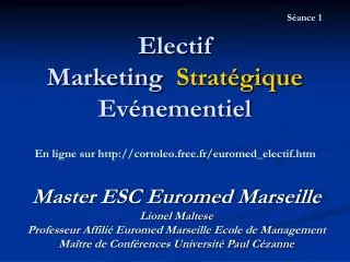 Electif Marketing Stratégique Evénementiel
