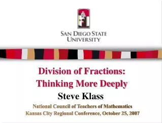Division of Fractions: Thinking More Deeply