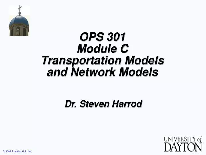 ops 301 module c transportation models and network models