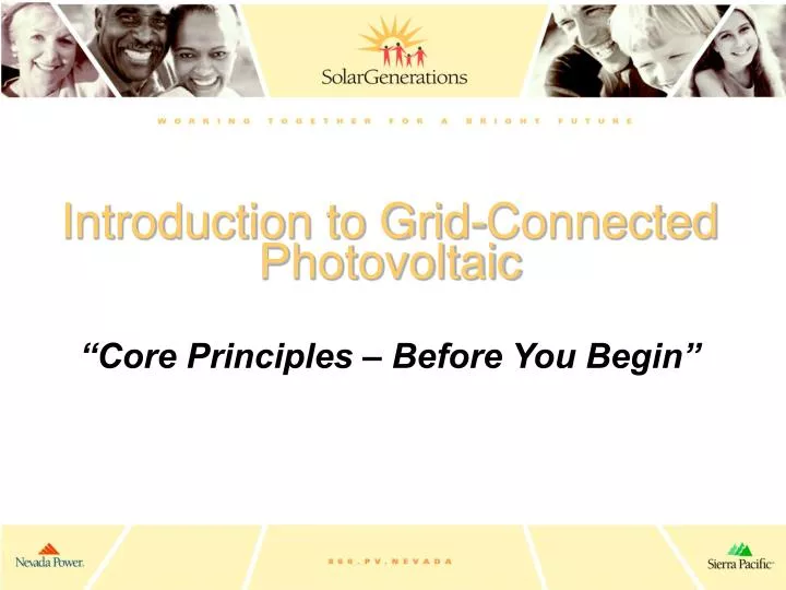 introduction to grid connected photovoltaic core principles before you begin