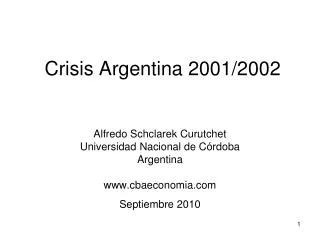 Crisis Argentina 2001/2002
