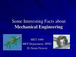 Some Interesting Facts about Mechanical Engineering