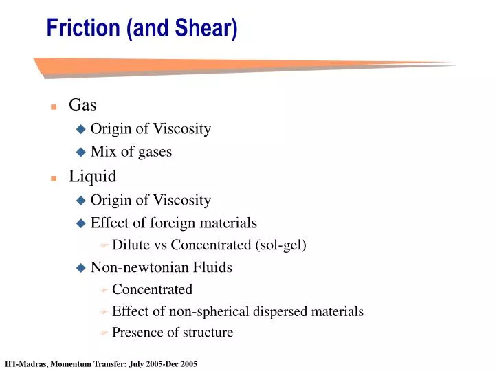 friction and shear