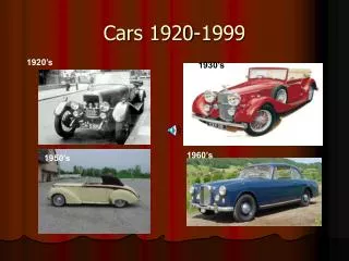 Cars 1920-1999