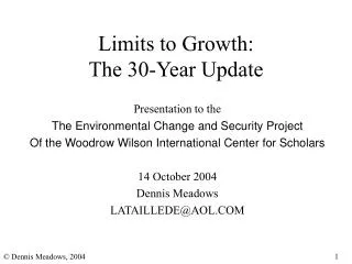 Limits to Growth: The 30-Year Update