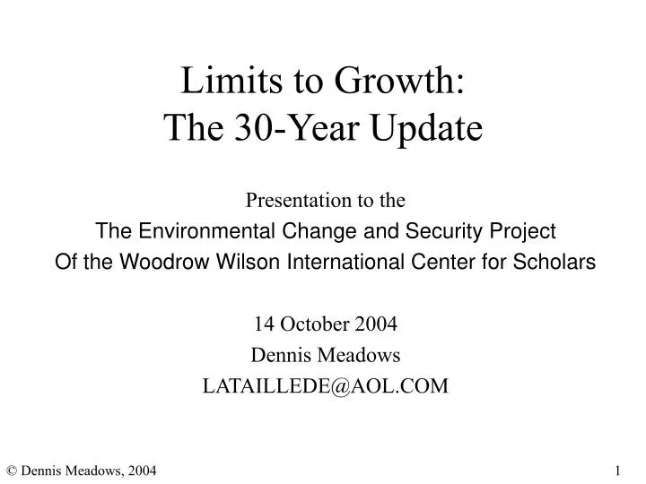 limits to growth the 30 year update