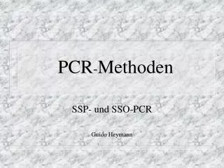 PCR - Methoden