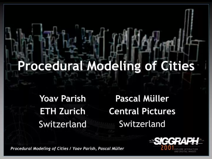 procedural modeling of cities