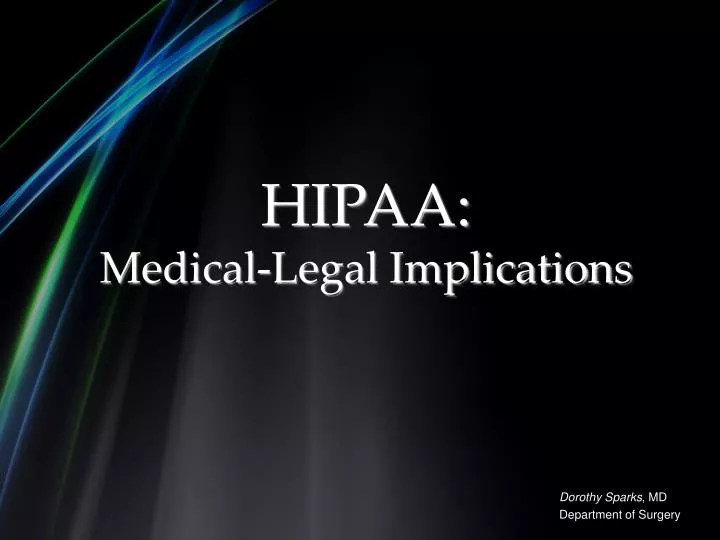 hipaa medical legal implications