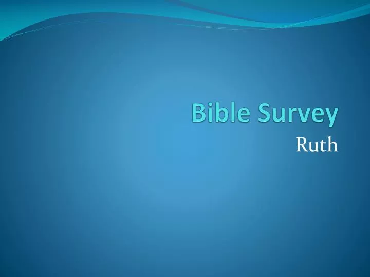 bible survey