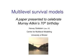 Multilevel survival models