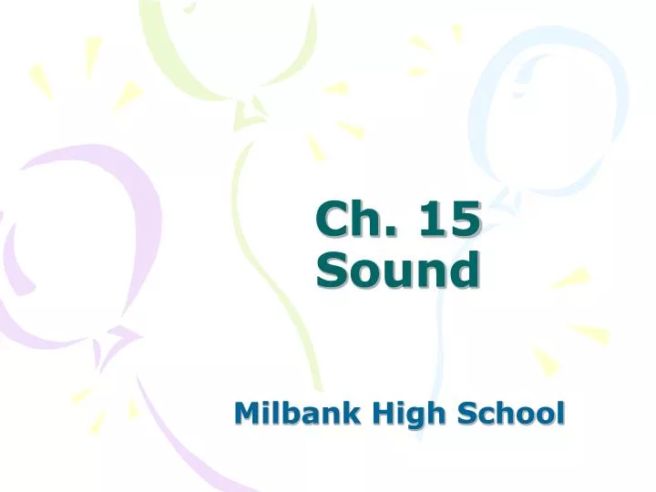 ch 15 sound