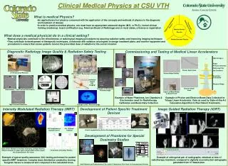 Clinical Medical Physics at CSU VTH