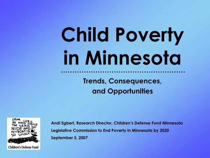 child poverty in minnesota