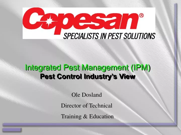 integrated pest management ipm pest control industry s view