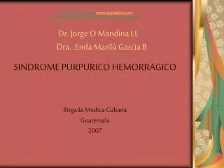 Dr. Jorge O Mandina LL Dra. .Enda Marilù Garcìa B