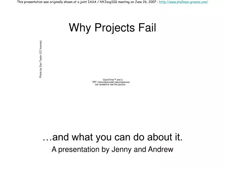 why projects fail