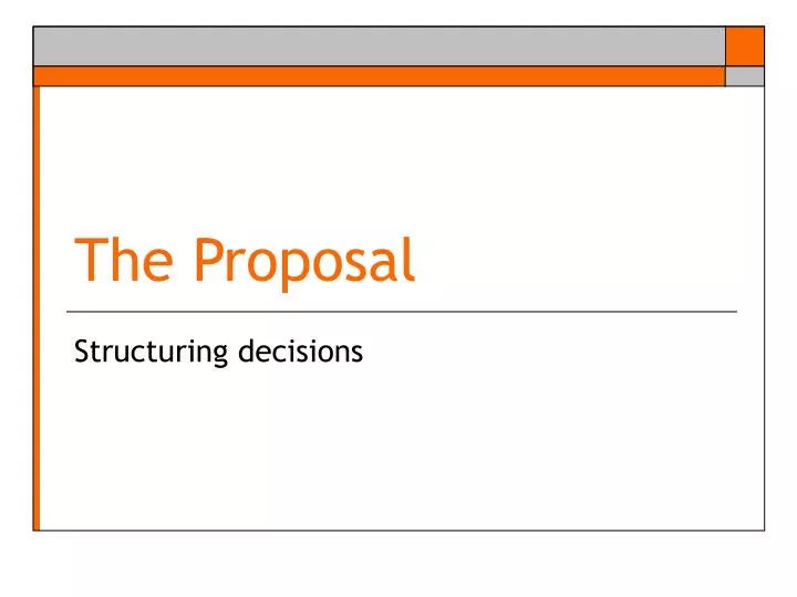 the proposal presentation