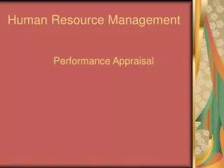 Human Resource Management