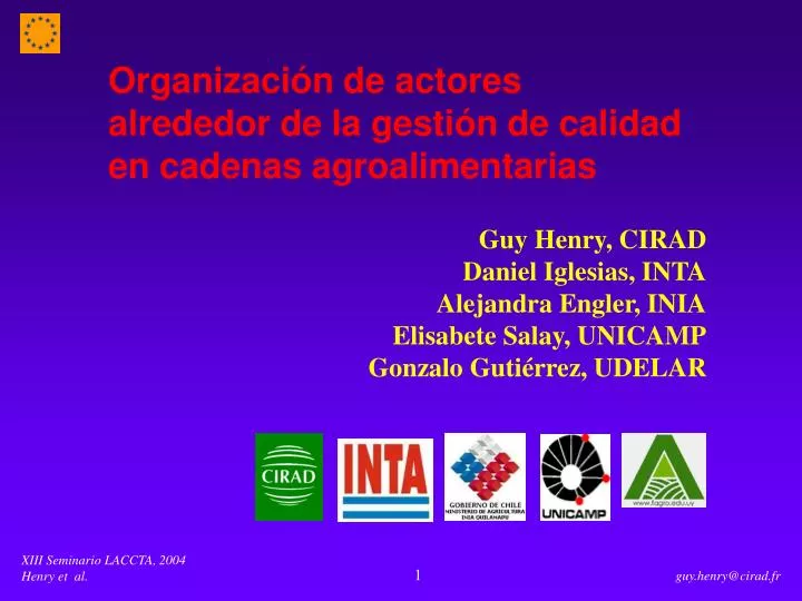 organizaci n de actores alrededor de la gesti n de calidad en cadenas agroalimentarias