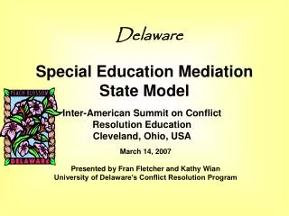 Special Education Mediation State Model
