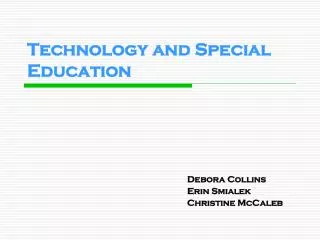 Technology and Special Education